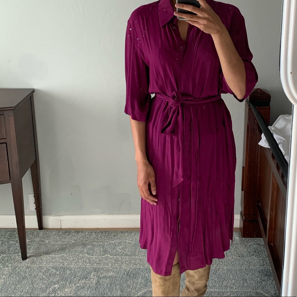 Midi length Magenta Mango Suit Dress